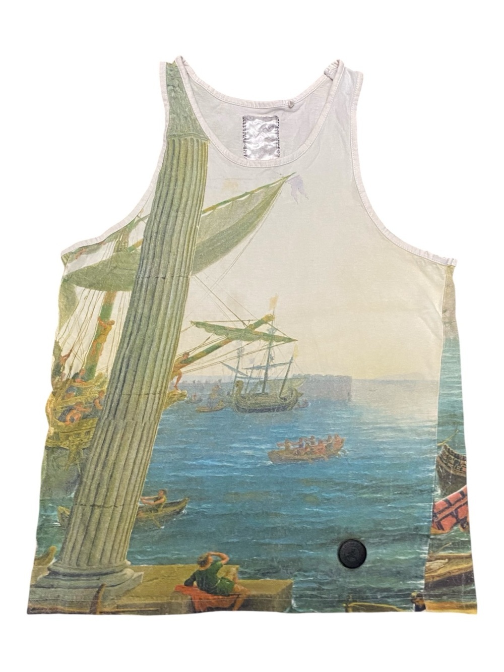 Play Cloths Mens Renaissance Art Print Tank Top Street Wear Cotton